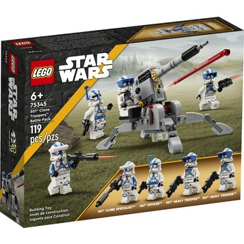 Klocki LEGO Star Wars TM 75345 Zestaw bitewny – żołnierze-klony z 501. legionu™