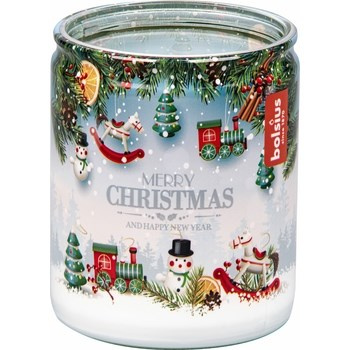 Bolsius Świeca zapachowa w szkle 82/68 z motywem Amarena