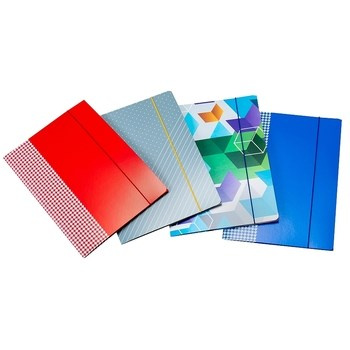 Teczka A4 z gumką kolorowa mix 6szt.