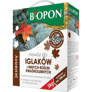 BOPON nawóz jesienny do iglaków i kwaśnolubnych granulat 3kg