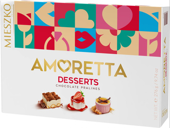 Mieszko Amoretta Desserts Praliny w czekoladzie 276 g