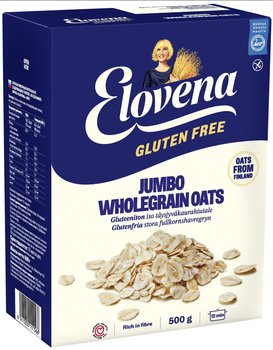 Elovenagluten Free Płatki Owsiane Naturalne Jumbo 500g Produkt bezglutenowy