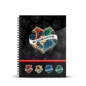 Kołobrulion szkolny  w twardej oprawie A5 w kratkę 100 kartek - Grid Colle z kolekcji Harry Potter wzór 04222