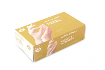 Rękawice lateksowe pudrowane Sanix Economy rozmiar Large 100 sztuk