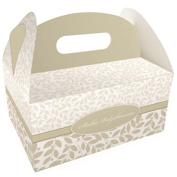 Pudełko na ciasto z rączką 185x135x90mm 5 szt.