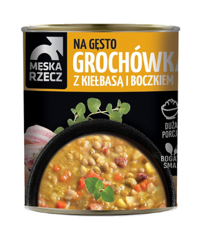 Na gęsto grochówka z kiełbasą i boczkiem 840g Męska Rzecz