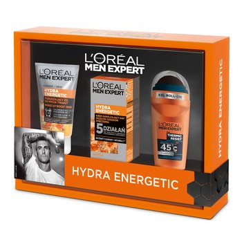 ZESTAW MEN EXPERT HYDRA ENERGETIC Krem przeciw oznakom zmęczenia + żel + deo Carbon Protect 35 ml