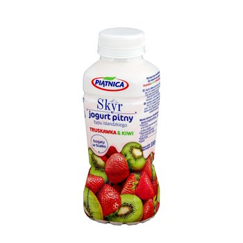 Piątnica Skyr jogurt pitny typu islandzkiego truskawka & kiwi 330 ml