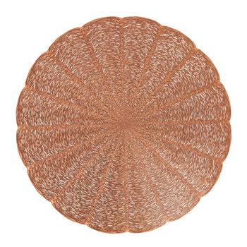 Mata stołowa pvc 38 cm okrągła miedziana Glamour Ambition