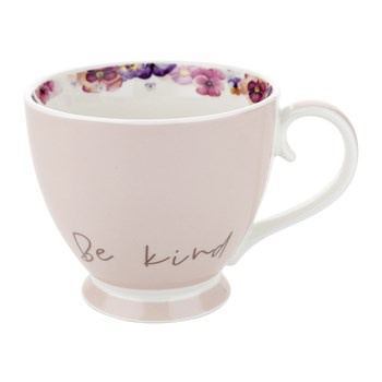 Kubek na nóżce Bratki Różowy 400 ML Florina