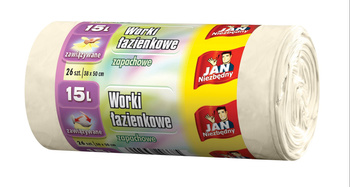 Jan Niezbędny Worki łazienkowe z nadrukiem 15 l 26 szt