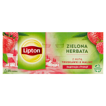 Lipton herbata zielona o smaku maliny i truskawki