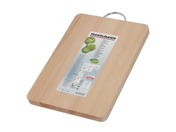 Deska drewniana 30 x 21 x 2,1 cm z metalowymi uchwytami Fackelmann