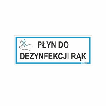 KORFED Tabliczka 21x8cm Płyn do dezynfekcji rąk x1szt.