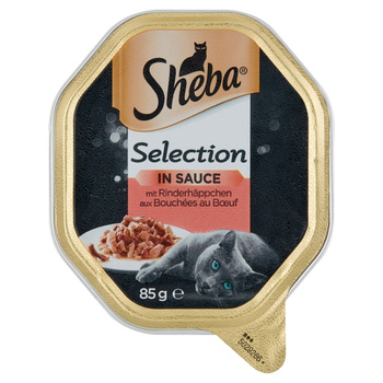 Sheba Selection Karma dla dorosłych kotów z kawałkami wołowiny 85 g