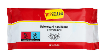 TOPSELLER Ściereczki nawilżane uniwersalne 72 szt