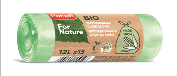 Paclan for Nature Biodegradowalne worki na śmieci 12L 15 szt