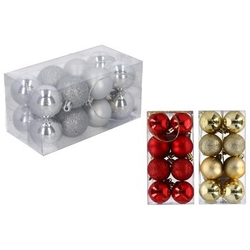 EM&EM Bombka na choinkę mix kolorów 16 szt.