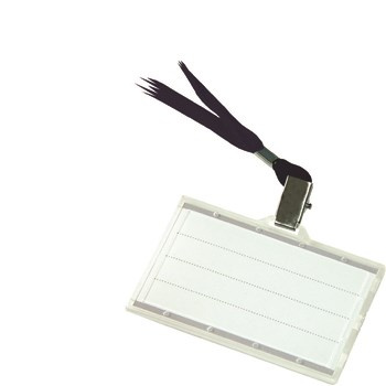 Identyfikator DONAU z jedwabną taśmą twardy czarny