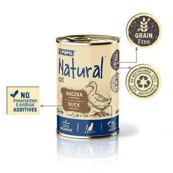 PUPIL NAT.KACZKA D/KOT 400G