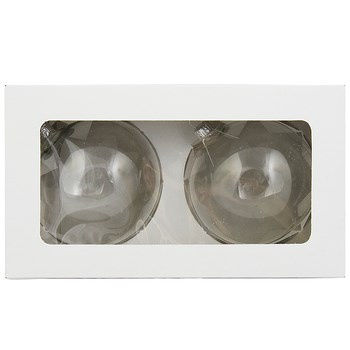 Vitbis Bombka szklana fi. 100/2 szt. pudełko, transparentne