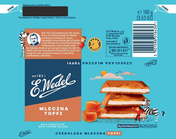 E. Wedel Czekolada mleczna toffi 100 g