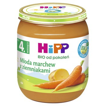 HiPP BIO Młoda marchew z ziemniakami po 4 miesiącu 125g