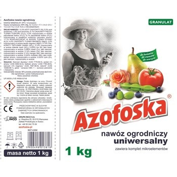 Azofoska granulowana karton 1kg - nawóz ogrodniczy