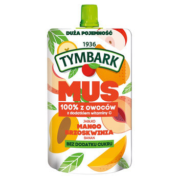 Tymbark Mus 100 % z owoców jabłko mango brzoskwinia banan 200 g