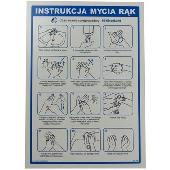 Tablica instrukcja mycia rąk