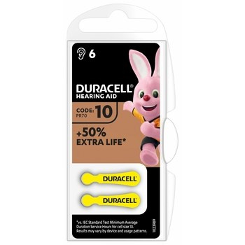 Baterie Duracell do aparatów słuchowych HA10 6 szt.