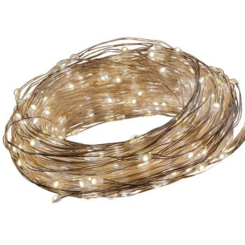 Lampki 100 LED łezki na baterie warm white