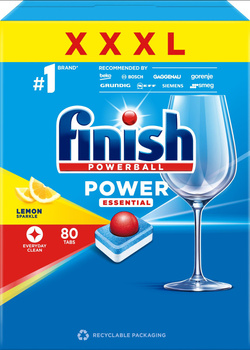 FINISH Tabletki do zmywarki Power Essential 2x80 lemon