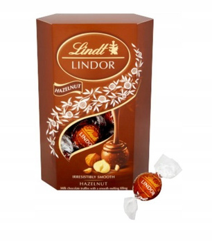 Lindt Lindor Praliny z czekolady mlecznej z orzechami laskowymi 200 g