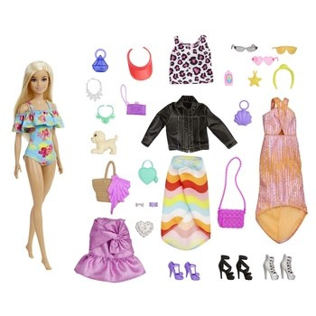Barbie Kalendarz adwentowy Styl i szyk Lalka + ubranka i akcesoria