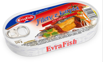 EVRAFISH filety z karpia pogrecku 170g
