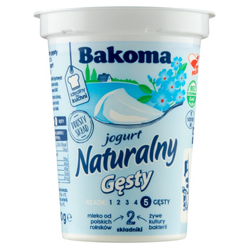 Bakoma Jogurt naturalny gęsty 390 g