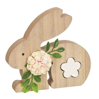 JUMI Zajączek drewniany do postawienia, wysokość 15,5 cm