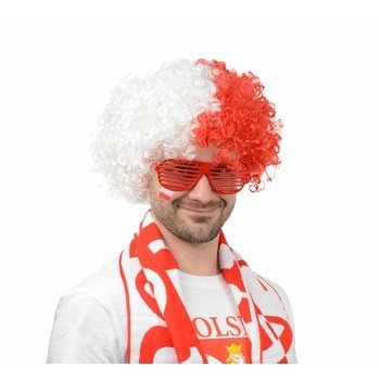 Peruka Afro "Biało-Czerwoni"