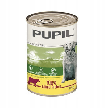PUPIL Prime Quality karma mokra dla psów, bogata w wołowinę 415g