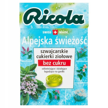 Ricola Szwajcarskie cukierki ziołowe alpejska świeżość 27,5 g