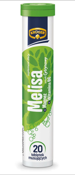 Krüger Suplement diety magnez relaks + melisa + B6 smak cytrynowy 80 g (20 sztuk)