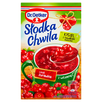 Dr. Oetker Słodka Chwila Kisiel z kawałkami owoców smak żurawina 32,5 g
