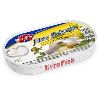EVRA.FILET ŚLEDŹ.W OLEJU 170G