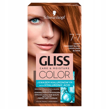 Schwarzkopfgliss Color Farba do włosów ciemny miedziany blond 7-7