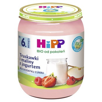 HiPP BIO Truskawki i maliny z jogurtem po 6 miesiącu 160g
