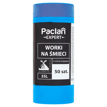 Paclan Expert Worki na śmieci z taśmą ściągającą 35 l 50 sztuk