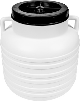 Beczka Kiszonka - biała, uchwyty, 10 L