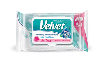 Velvet Intima Nawilżany papier toaletowy 42 sztuki