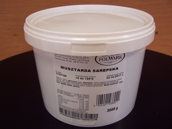 Musztarda sarepska pojemnik 3 kg Folwark